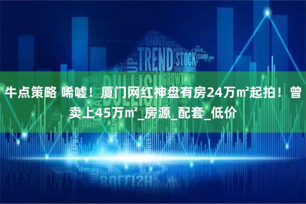 牛点策略 唏嘘！厦门网红神盘有房24万㎡起拍！曾卖上45万㎡_房源_配套_低价